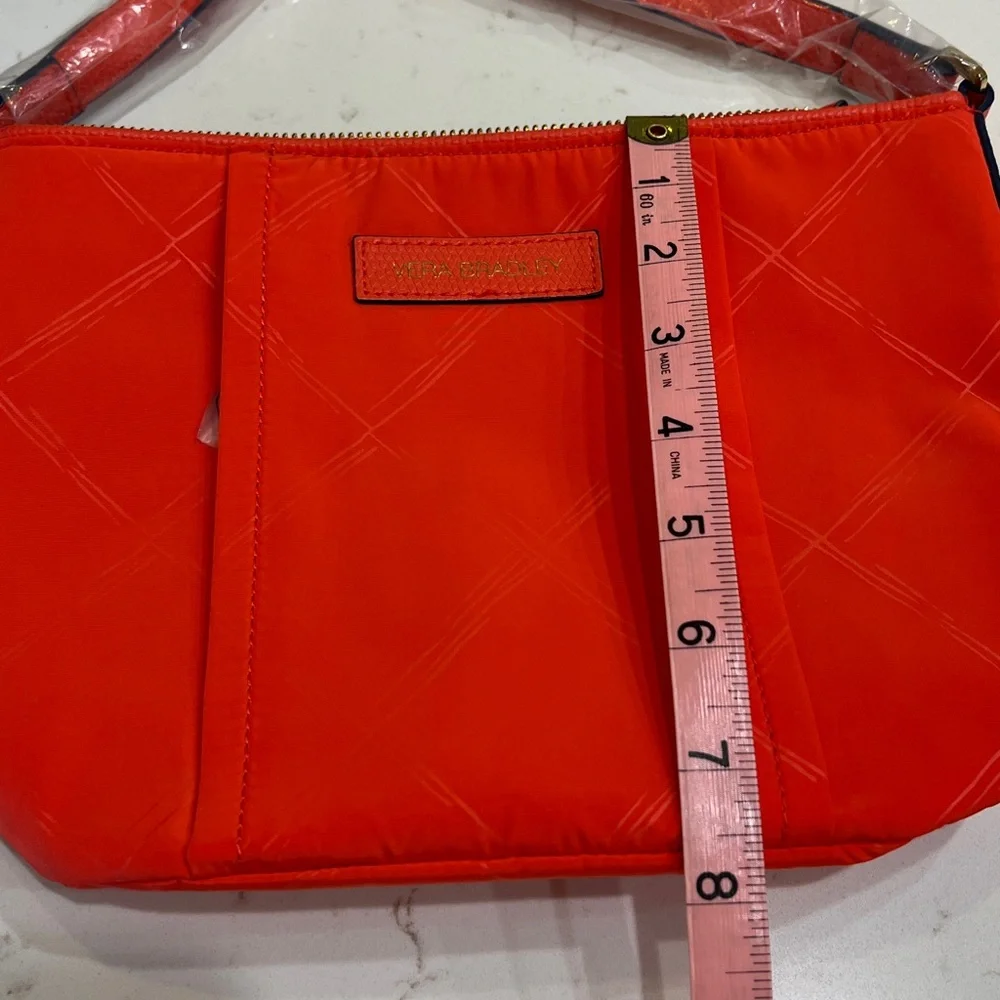 Vera Bradley Preppy Poly Bright Orange Crossbody Bag NWOT - Picture 10 of 11